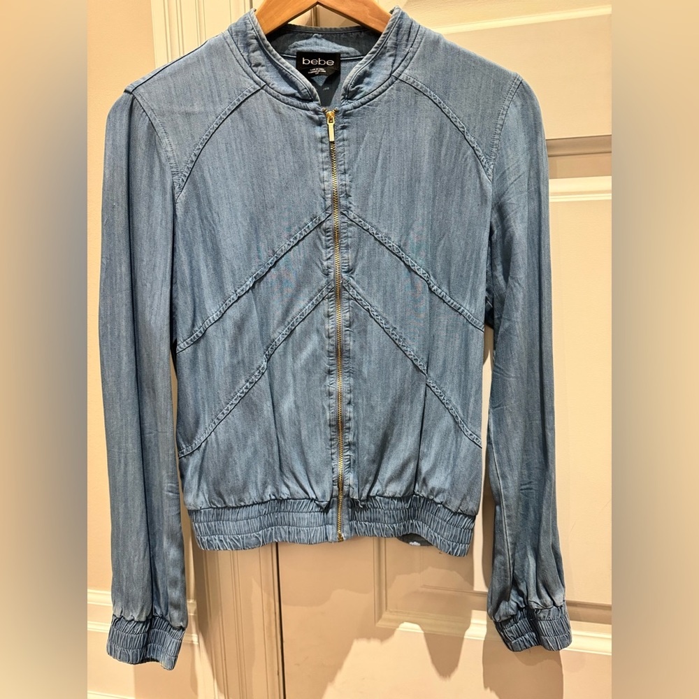 Bebe Jean bomber, never worn😍